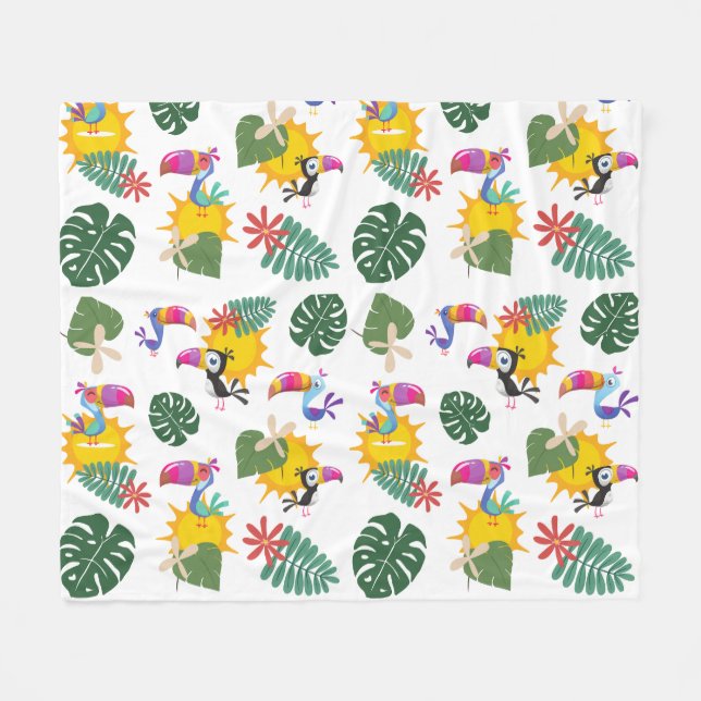 Mellanstor tropisk pekskärm fleecefilt (Framsidan (Horisontell))