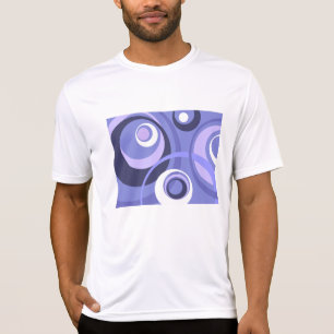 Mellantida geometriska lila cirklar Abstrakt T Shirt