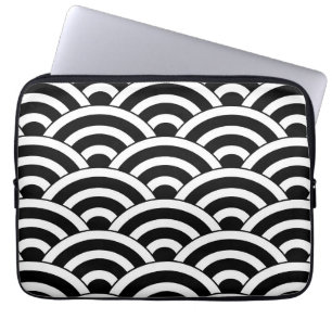 Mellantida modern geometrisk bågmönster laptop fodral