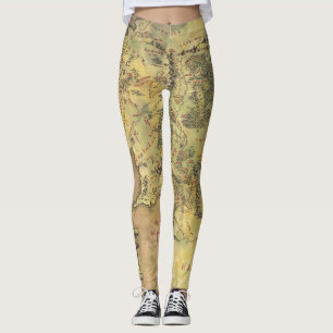 Mellersta jordkarta leggings