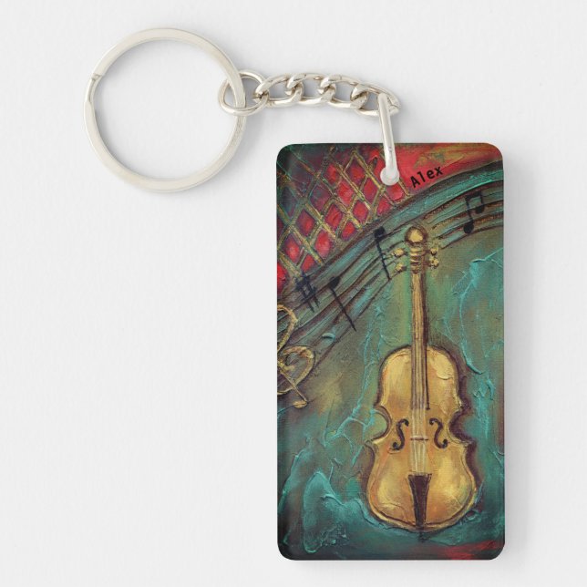 Mello Cello-Anpassadet, Dubbla-Sied Keychain (Framsidan)