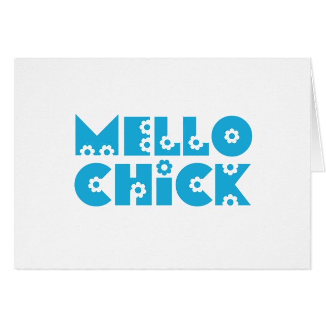 Mello Chick Hälsningskort (Framsidan Horizontal)