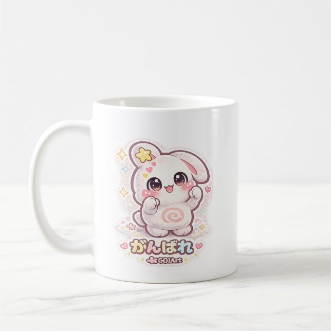 Mello the Mochi Bunny - Do your best!  Kaffemugg (Vänster)