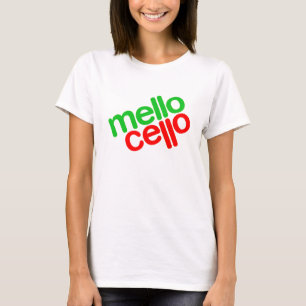 Mello violoncell (kvinnor) t shirt