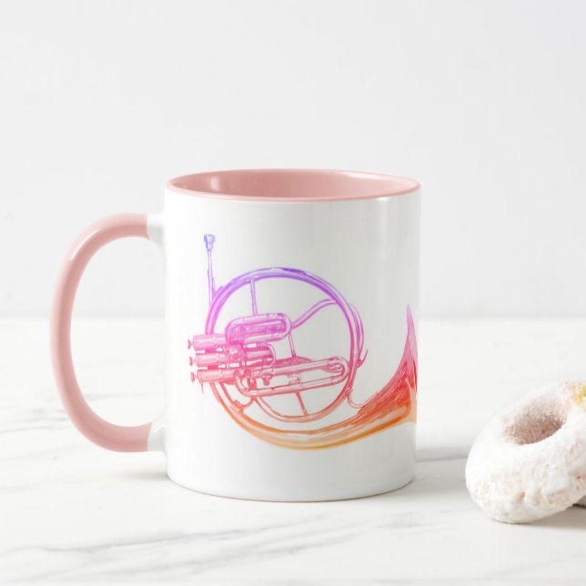 mellofon / horn / Fransk Horn / Eb Horn Mugg (Med munk)