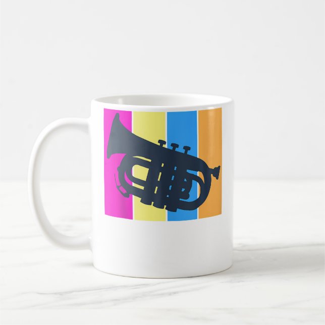 Mellofon marscherande orkester brass kaffemugg (Vänster)