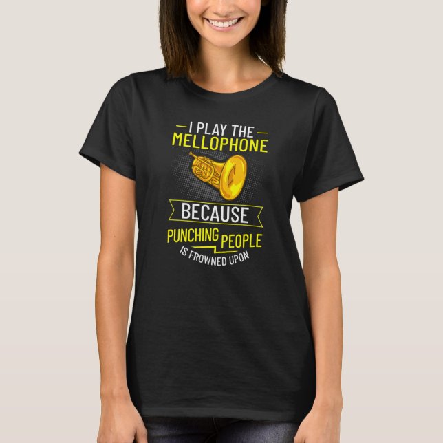 Mellophone Instrument Music Player Beginner Lesson T Shirt (Framsida)