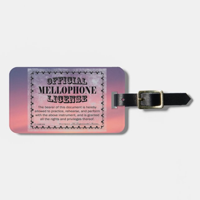 Mellophone Licence Bagagebricka (Horisontell Framsida)