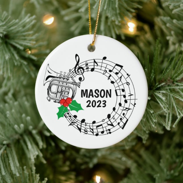 Mellophone Marching Band jul Ornament (Träd)