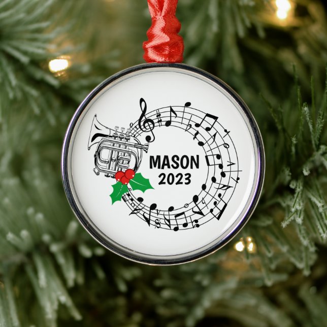 Mellophone Marching Band jul Ornament (Träd)