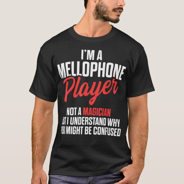 Mellophone Player Magician Mellophonist T Shirt (Framsida)