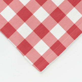 Mellow Classic Gingham - red white check plaid. Fleecefilt
