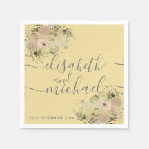 Mellow gul akvarell boho blomster trendig