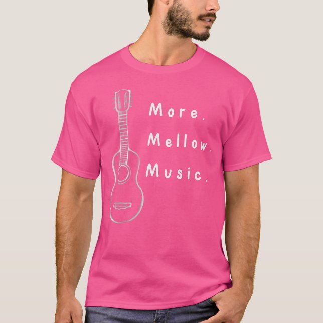 Mellow Music (Guitar Graphic) - Acoustic Guit T Shirt (Framsida)
