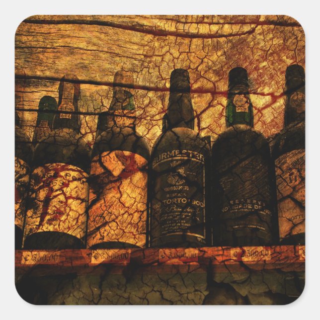 Mellow Oak Fyrkantigt Klistermärke (Framsida)