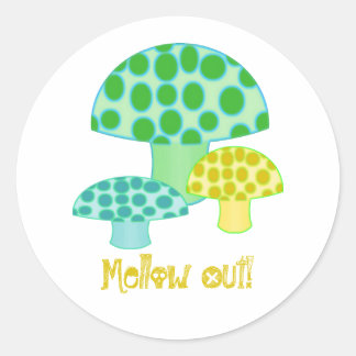 Mellow Out Sticker Runt Klistermärke