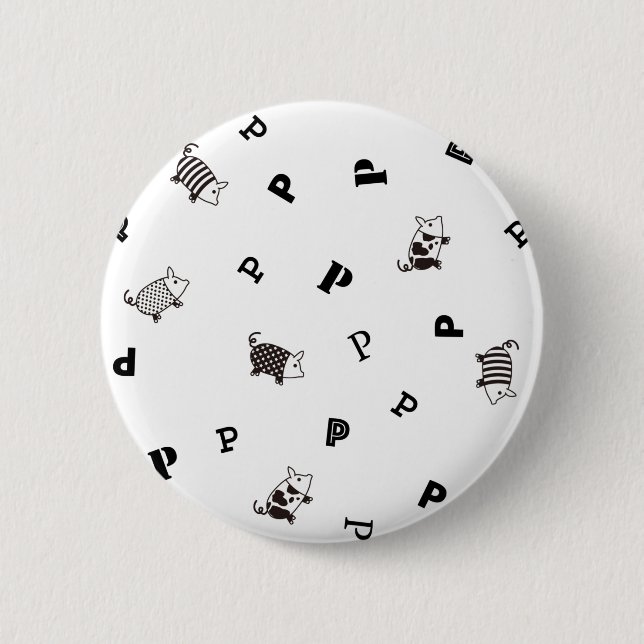 Mellow Pig 缶バッジ Knapp (Framsida)