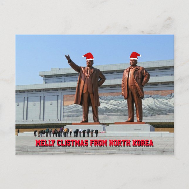 Melly Clistmas från Nordkorea Vykort (Framsida)