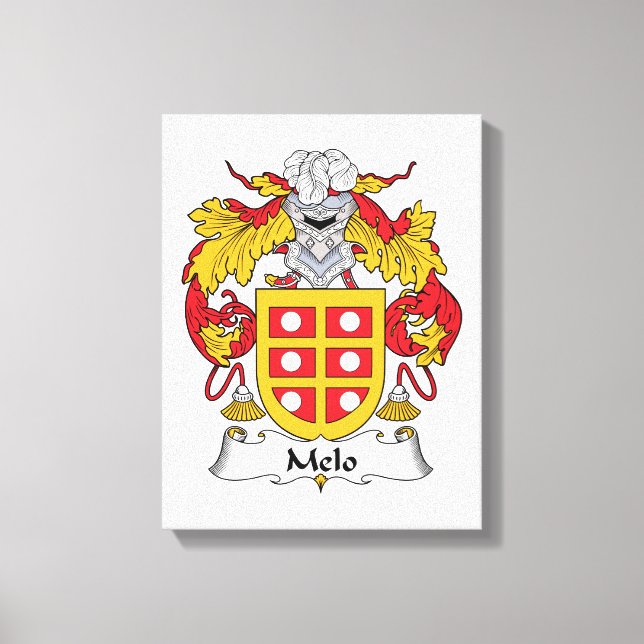 Melo Family Crest Canvastryck (Framsida)