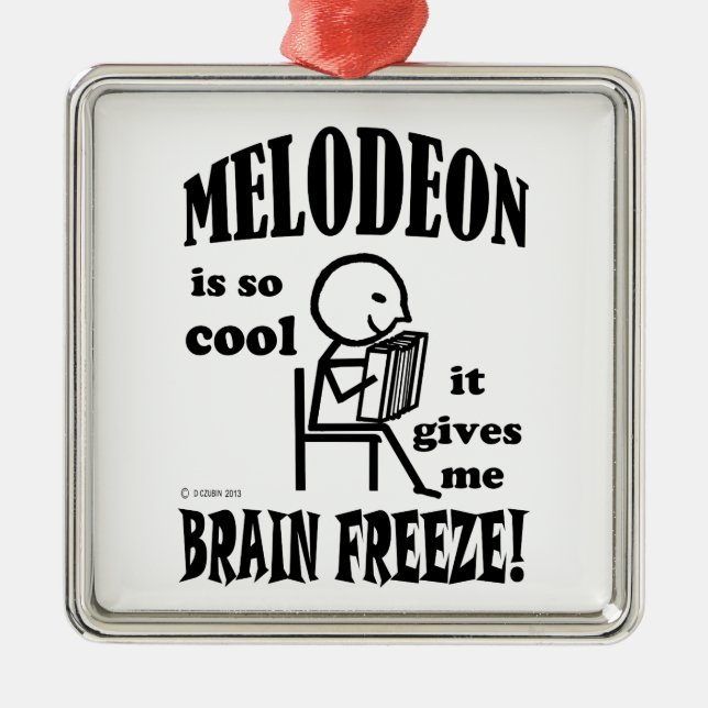 Melodeon, Brain Freeze Julgransprydnad Metall (Framsidan)