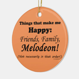 Melodeon gör mig Lycklig Julgransprydnad Keramik