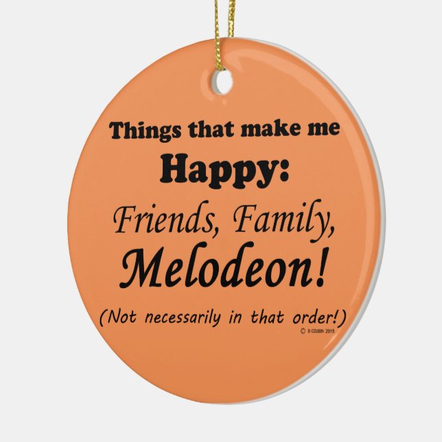 Melodeon gör mig Lycklig Julgransprydnad Keramik (Vänster)