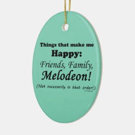 Melodeon gör mig Lycklig Julgransprydnad Keramik