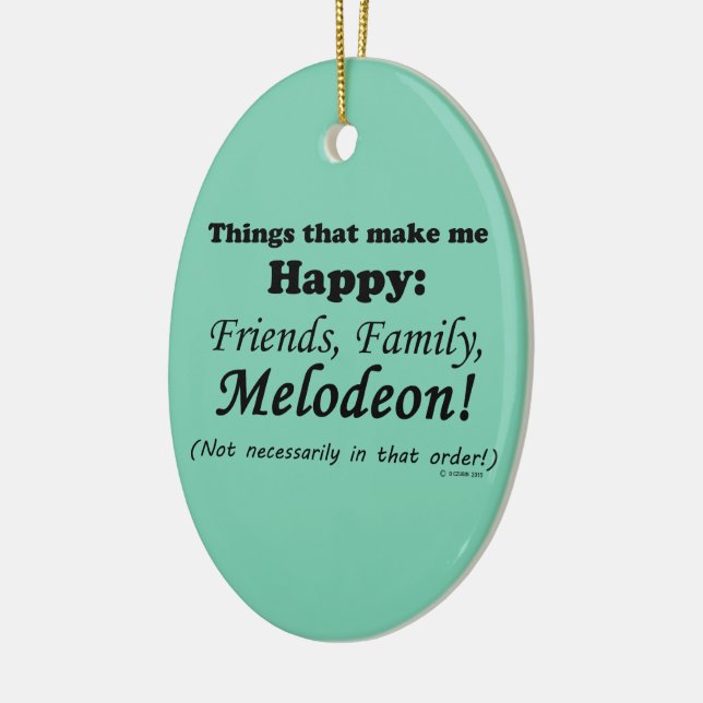 Melodeon gör mig Lycklig Julgransprydnad Keramik (Vänster)