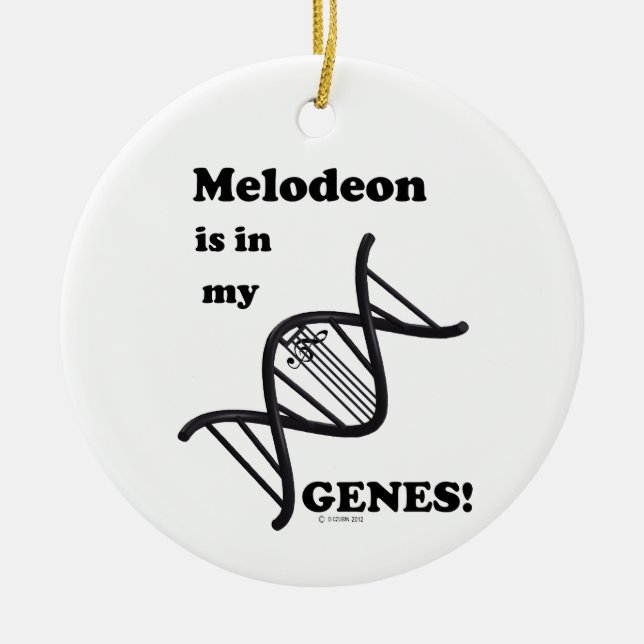 Melodeon i mina gener julgransprydnad keramik (Framsidan)