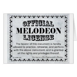 Melodeon Licence Hälsningskort