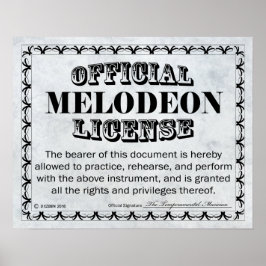 Melodeon Licence Poster