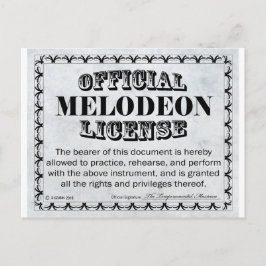 Melodeon Licence Vykort