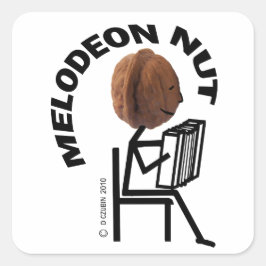 Melodeon Nöt Fyrkantigt Klistermärke
