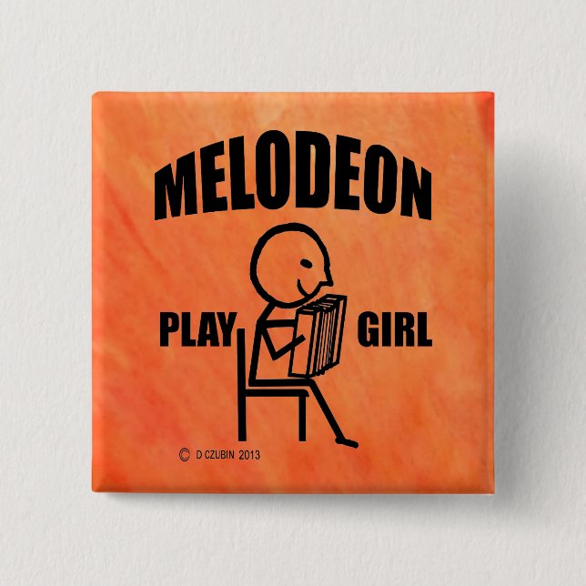 Melodeon Play Girl Knapp (Framsida)