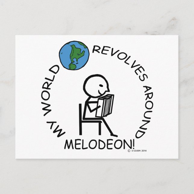Melodeon - World Revolves Around Vykort (Framsida)