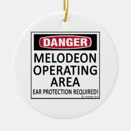 Melodeons driftsområde julgransprydnad keramik
