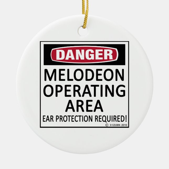 Melodeons driftsområde julgransprydnad keramik (Framsidan)