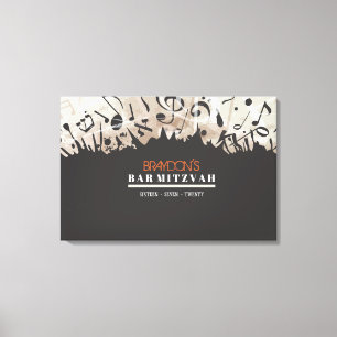 MELODI AV den bat mitzvah TORAH-puben undertecknar Canvastryck