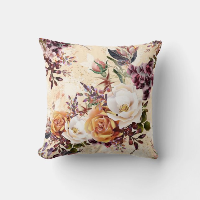 Melodi för den gula rika plommonet för Chiffon Kudde (Framsida)