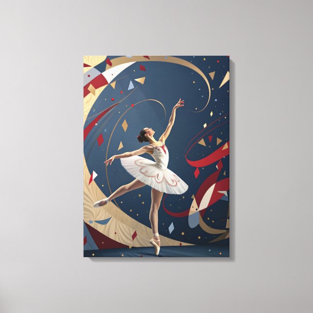 Melodi i rörelse Abstrakt ballerina  Canvastryck (Framsida)