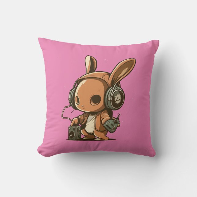 Melodic Bunny: A Musical Journey Kudde (Framsida)