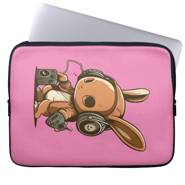 Melodic Bunny: A Musical Journey Laptop Fodral (Framsidan)