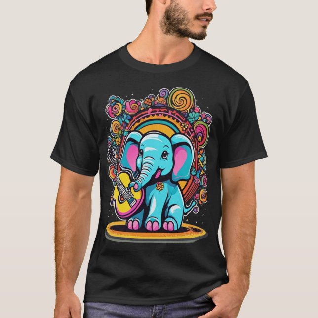 Melodic Elephant T Shirt (Framsida)