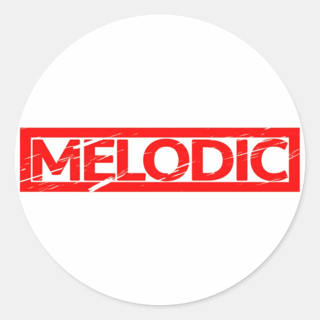 Melodic Frimärke Runt Klistermärke (Framsida)