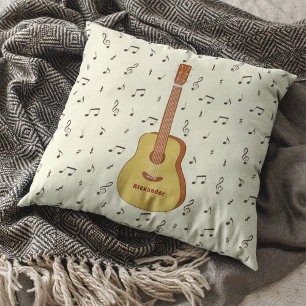 Melodic Guitarist Music Note Design Kudde