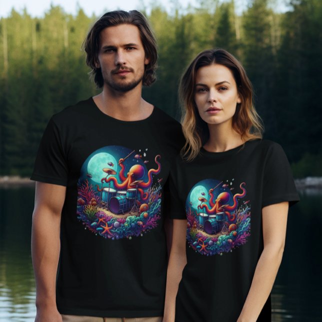 Melodic Octopus: Drumming i djupet T Shirt (Skapare uppladdad)