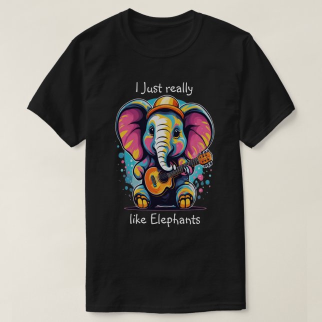 Melodic Pachyderm I verkligen som elefanter T Shirt (Design framsida)