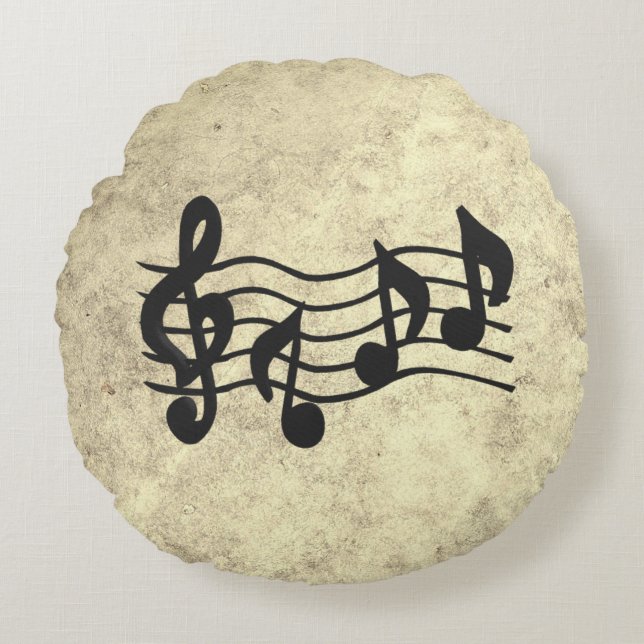 Mélodie suspendue - Music in Motion Rund Kudde (Framsidan)