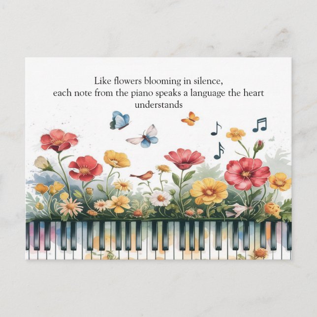 Melodies in Bloom Vykort (Framsida)