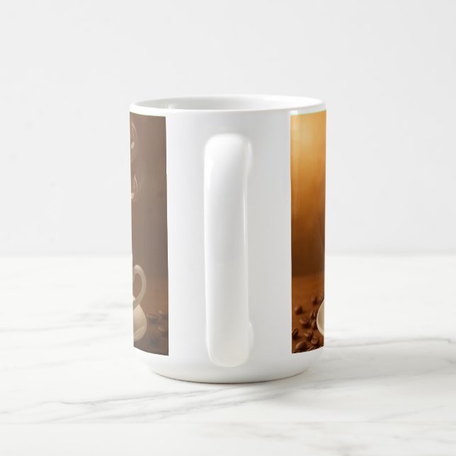 "Melodies in Steam: Musical Coffee Cup Art Mug" Kaffemugg (Handtag)